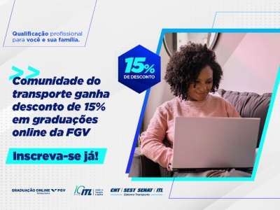 Comunidade do transporte ganha desconto de 15% em graduações online da FGV