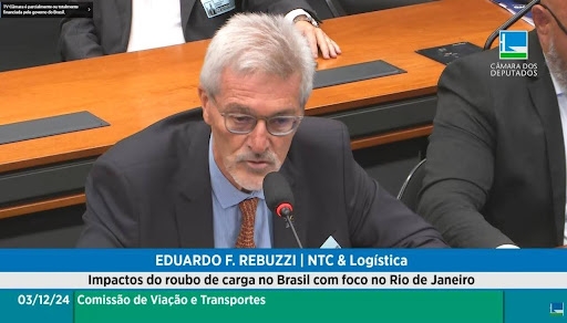 Presidente Eduardo Rebuzzi participa de Audiência Pública na Câmara dos Deputados sobre impactos do roubo de carga no Brasil com foco no Rio