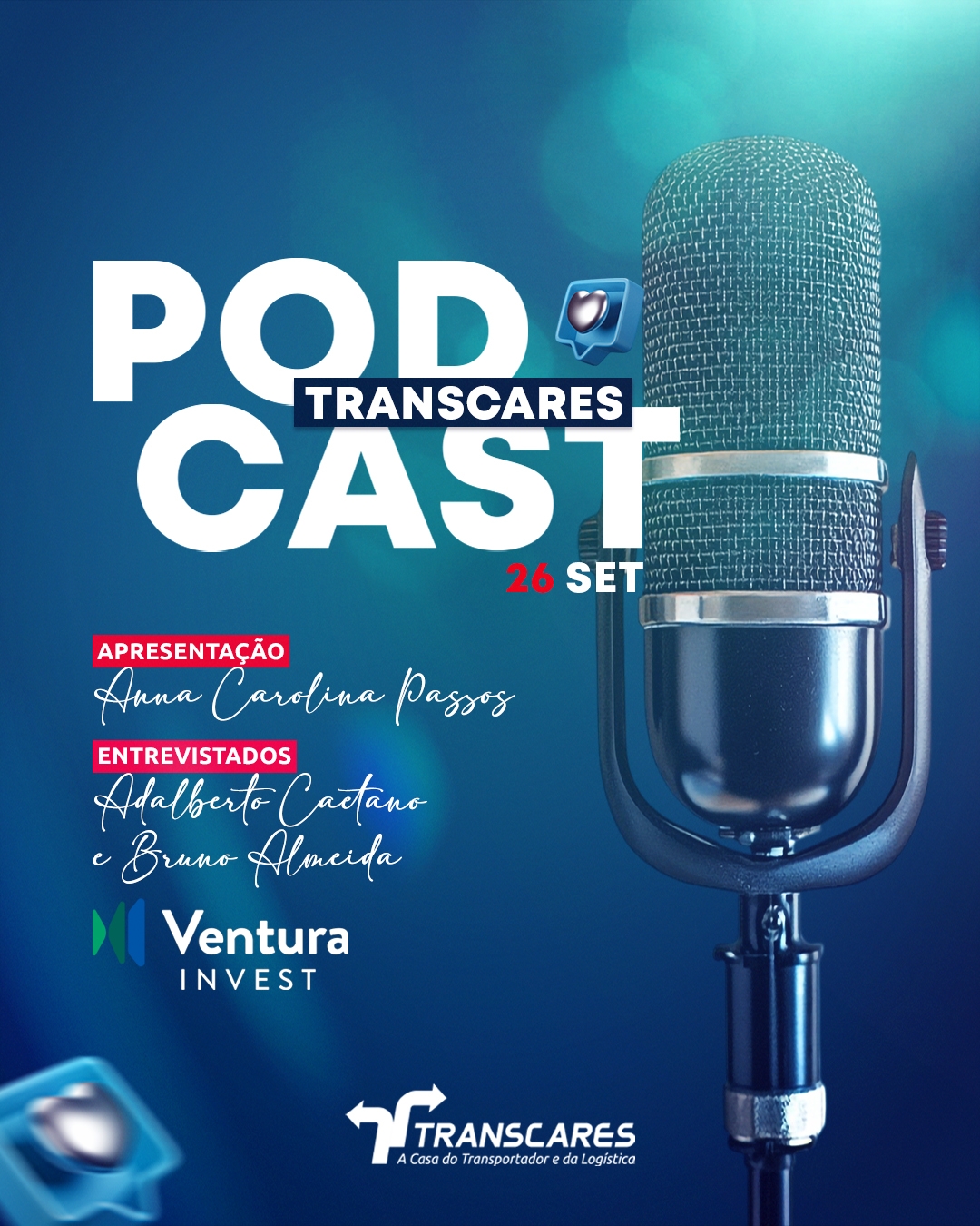 Transcares grava primeiro programa de sua nova série de podcasts, focada em negócios, serviços e oportunidades