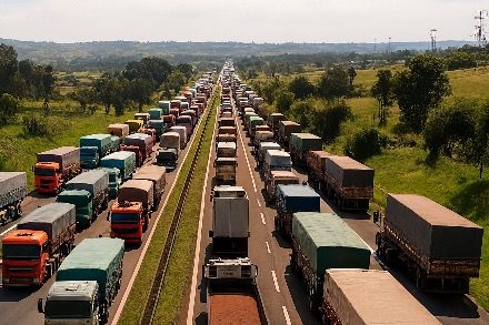  Com 1,3 milhão de caminhões, o estado brasileiro detém a maior frota do país – maior do que a de muitos países europeus – e sustenta uma logística que movimenta trilhões de reais por ano