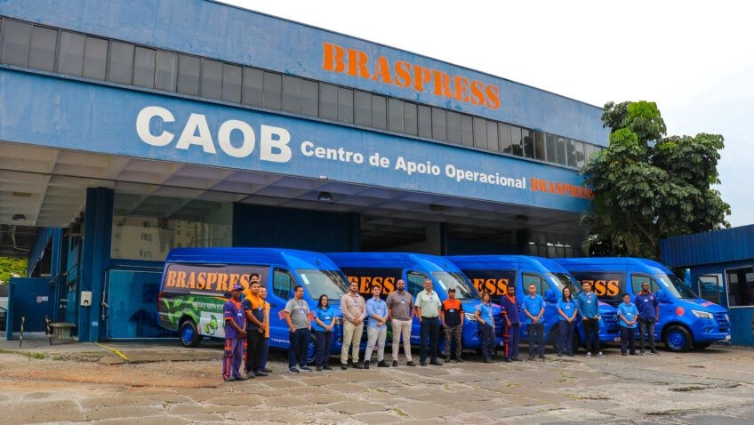 Braspress transforma filial de Cantareira em unidade carbono zero com novas vans elétricas