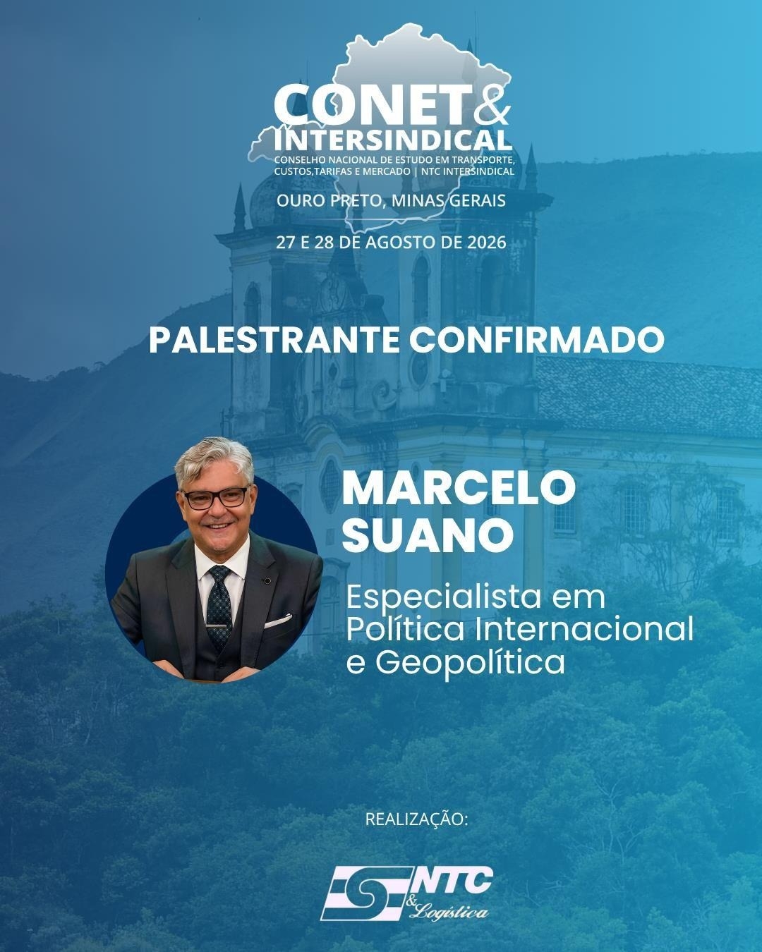 Marcelo Suano analisará o novo cenário geopolítico mundial no CONET&Intersindical 2026, em Ouro Preto (MG)